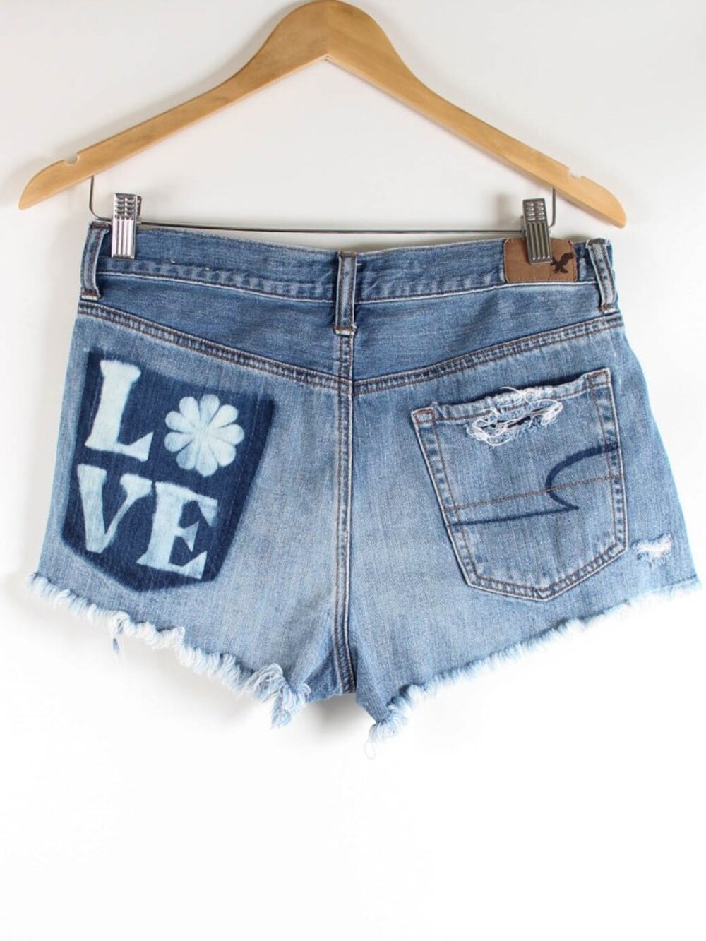American Eagle Hi-Rise Festival Denim Shorts Size 8